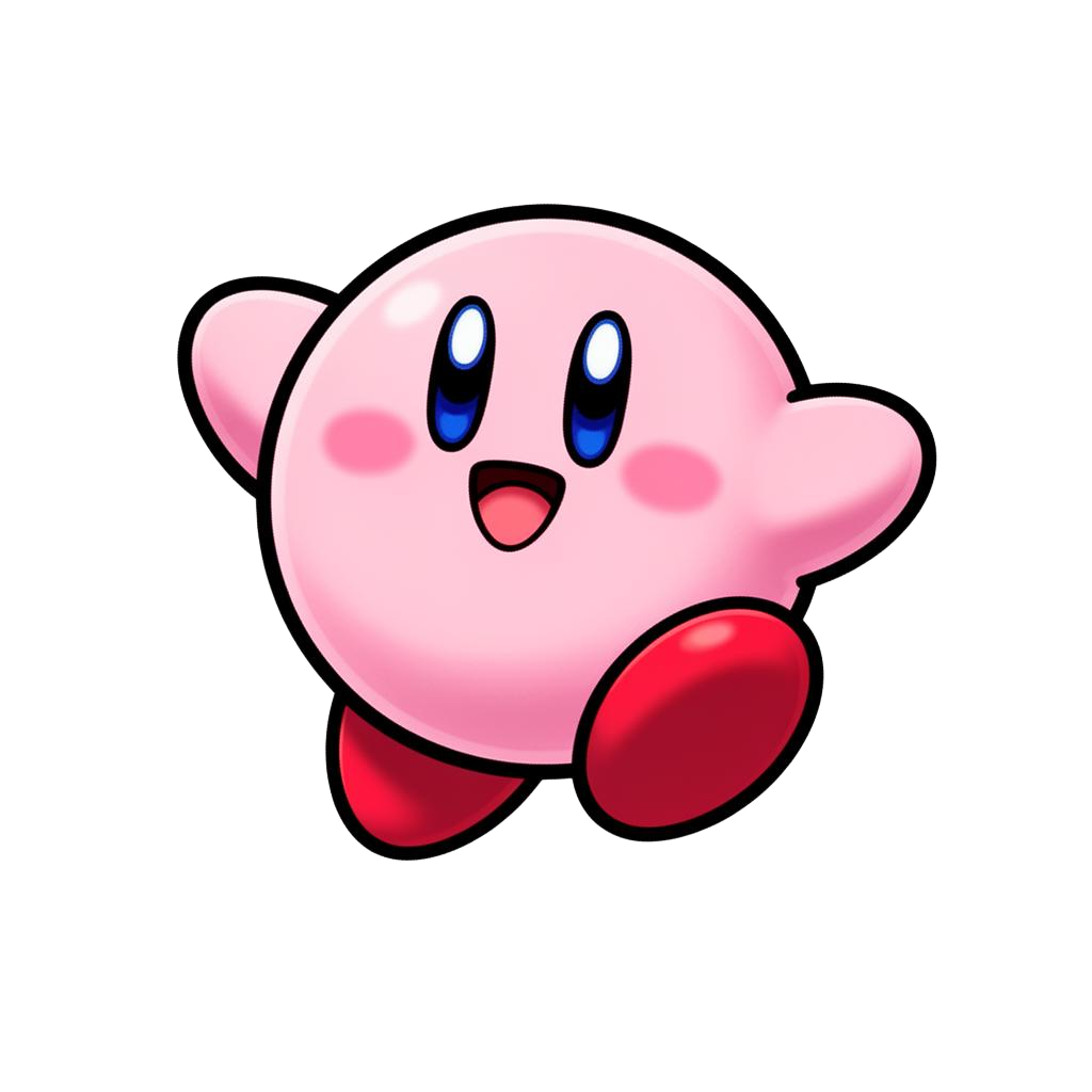 Kirby jumping for joy